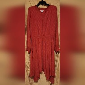 Long sleeve paisley dress